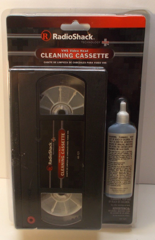 Vintage Radio Shack VHS Video Head Cleaning Cassette 44-121 NOS