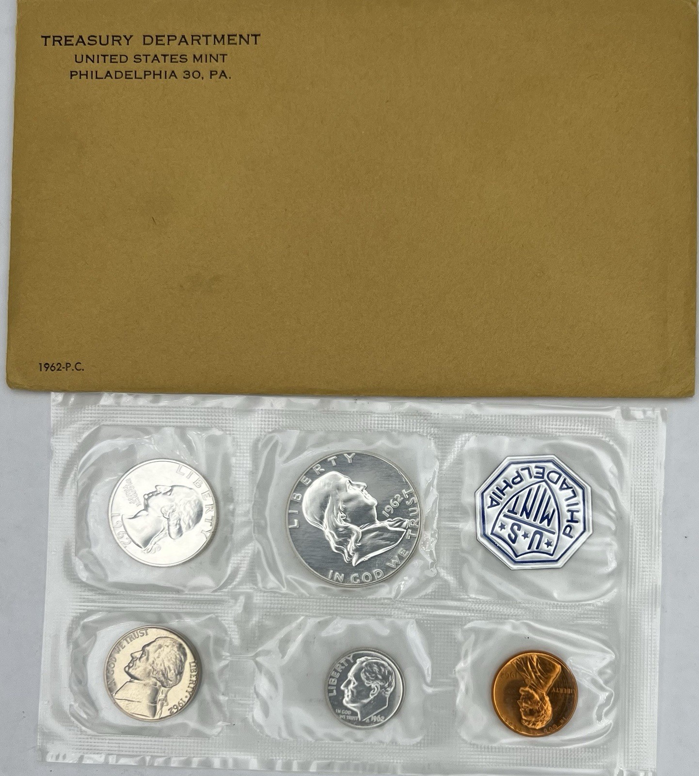 1962 US Proof Set In OGP in Cellophane! and Envelope!!