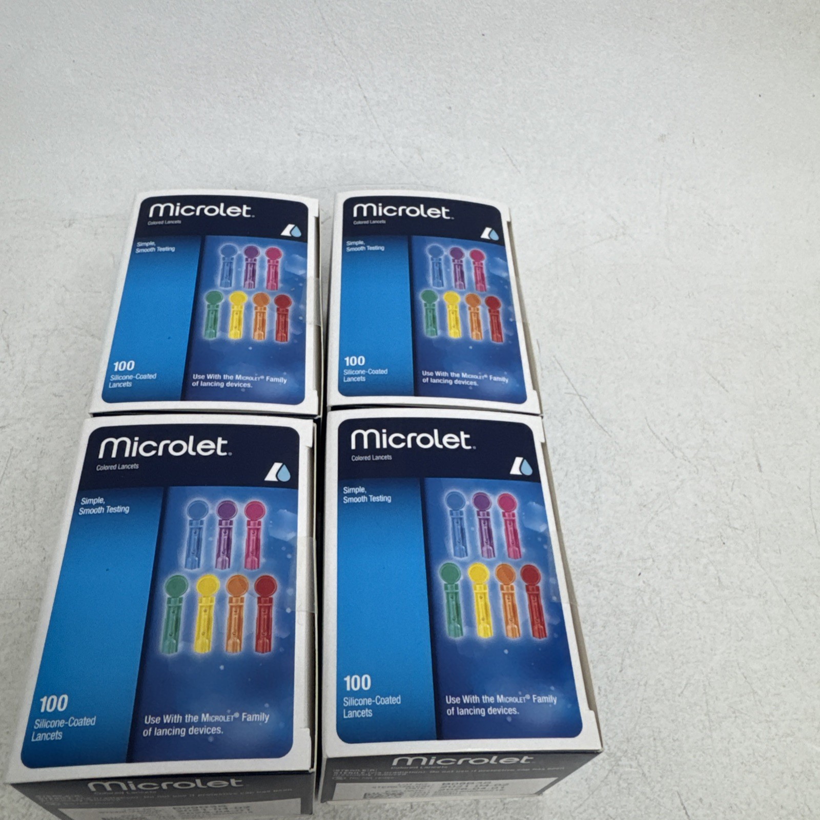 Bayer Microlet Colored Lancets - 400ct (4 Boxes) - Exp. 01/26 NEW