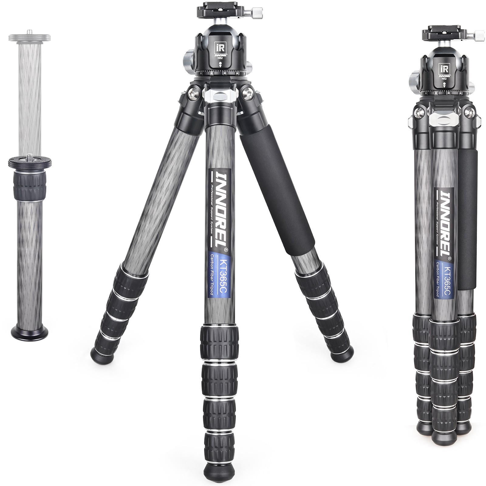 INNOREL Carbon Fiber Tripod KT365C Professional 36mm Tube Heavy Duty CameraStand