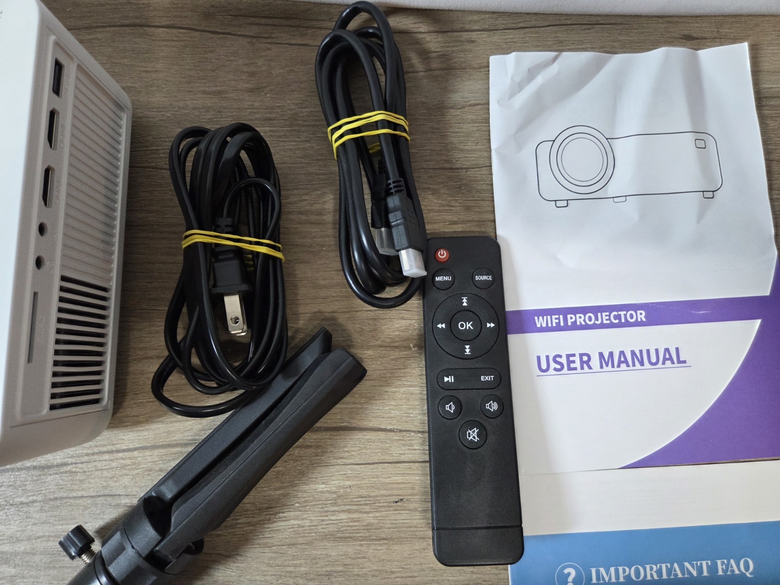 Mini Projector Model QK02 With Remote Bundle With Stand Tested Works Open Box