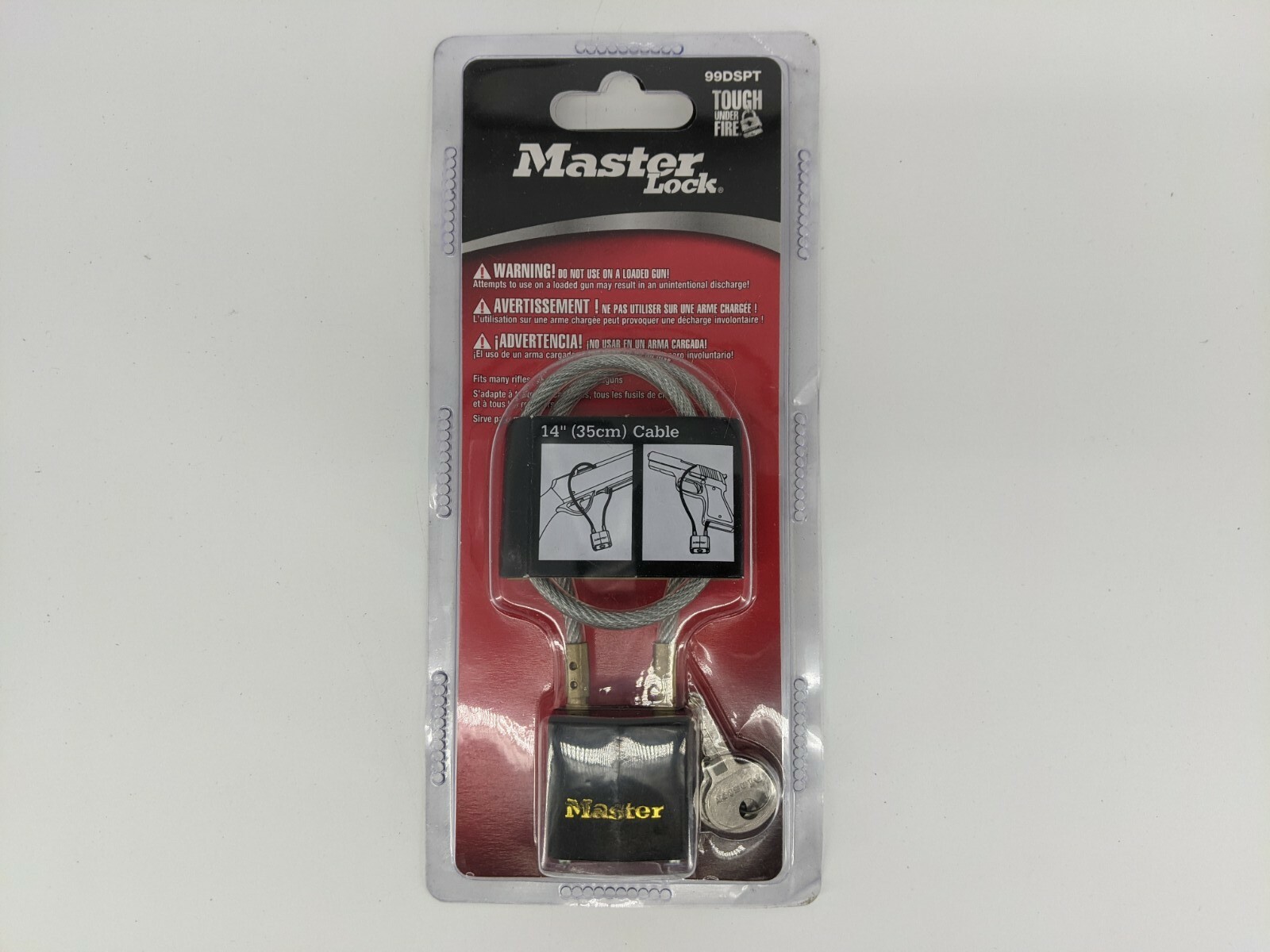 Master Lock Cable Gun Lock Keyed Different 14"  99DSPT