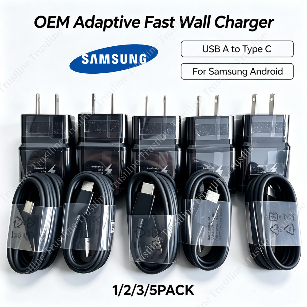 For Samsung Galaxy Adaptive Fast Charger Kit with USB C/ Type C Cable Block Lot