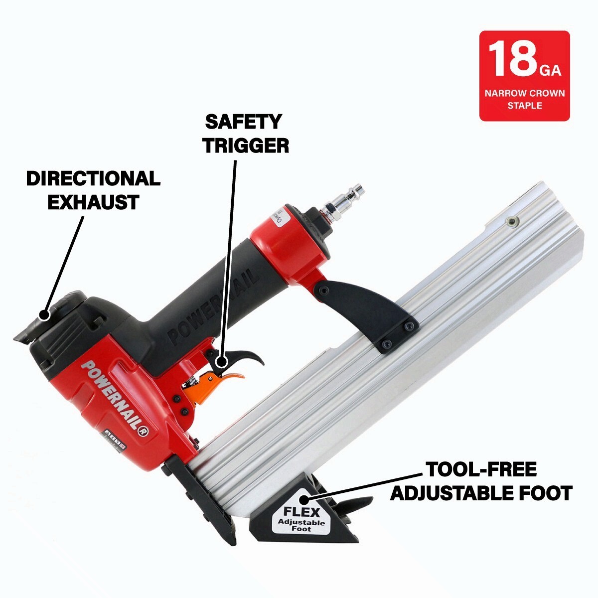 Powernail 1845F Pneumatic Trigger-Pull 18 Gauge Engineered Flooring Stapler