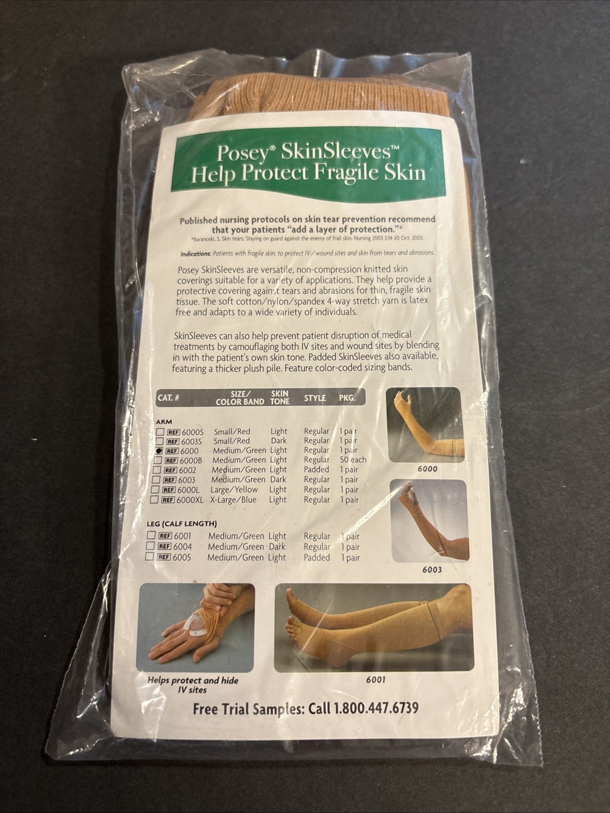 1 Pair Posey Skinsleeves Protector 6000 Med NEW