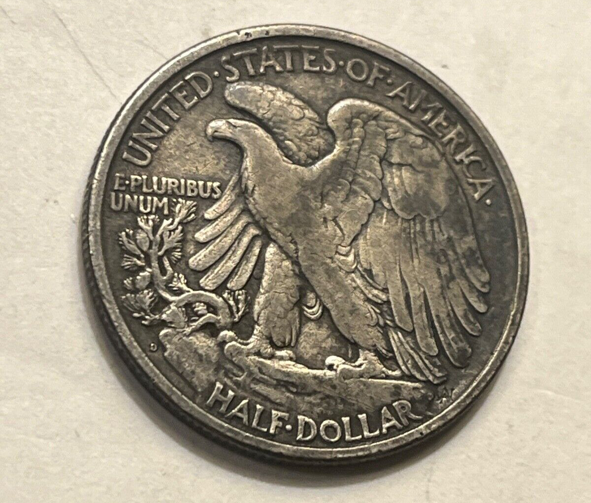 1918-d Walking Liberty Half dollar , VF, better date & grade & date