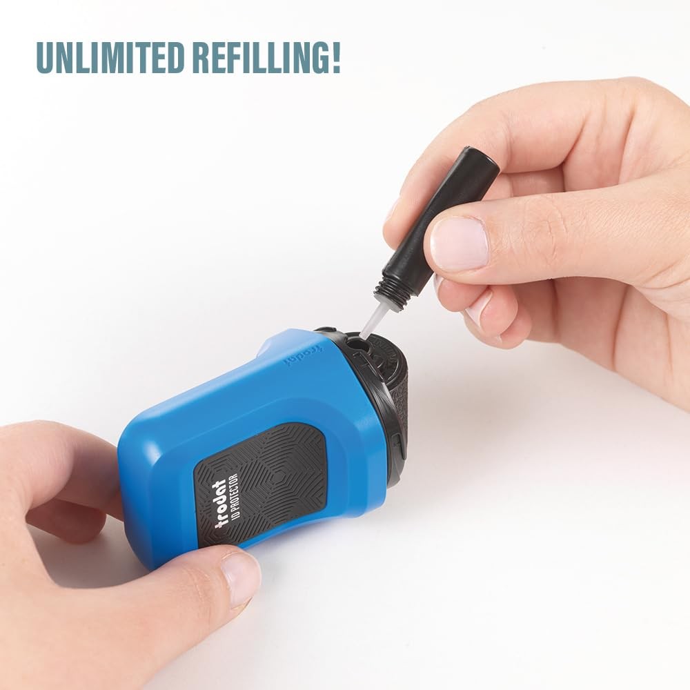 ID Protector Ink Roller – Identity Theft Protection Roller Stamp – incl. 3 Bo...