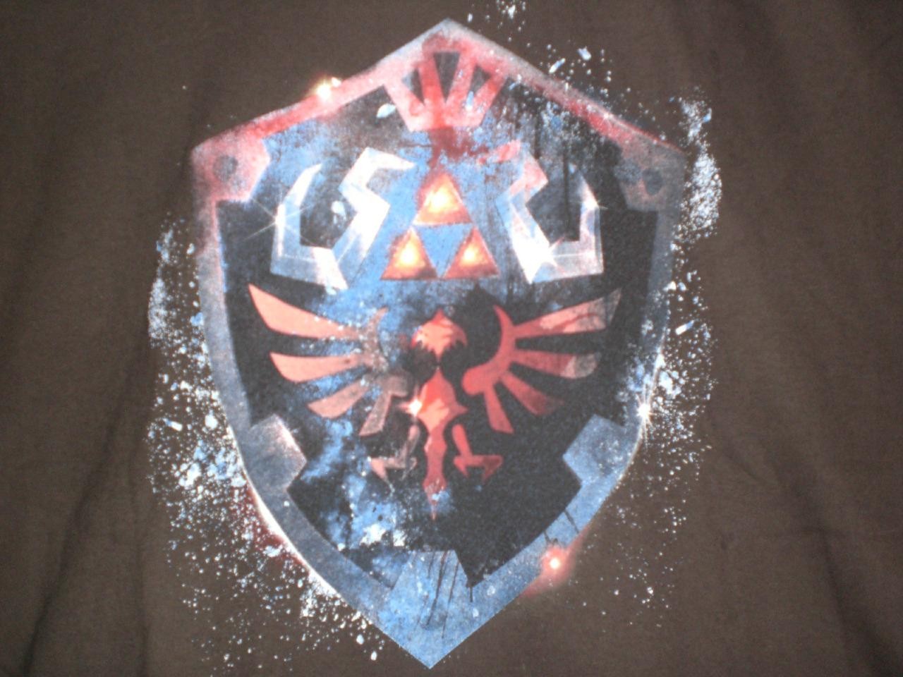 TeeFury Zelda XXXL "Epic Hylian Shield" Legend of Zelda Link Shirt BROWN