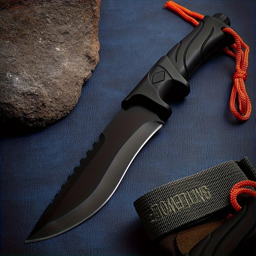 Outdoor Fixed Blade Survival Knife – Full Tang, Stonewashed, With Sheath