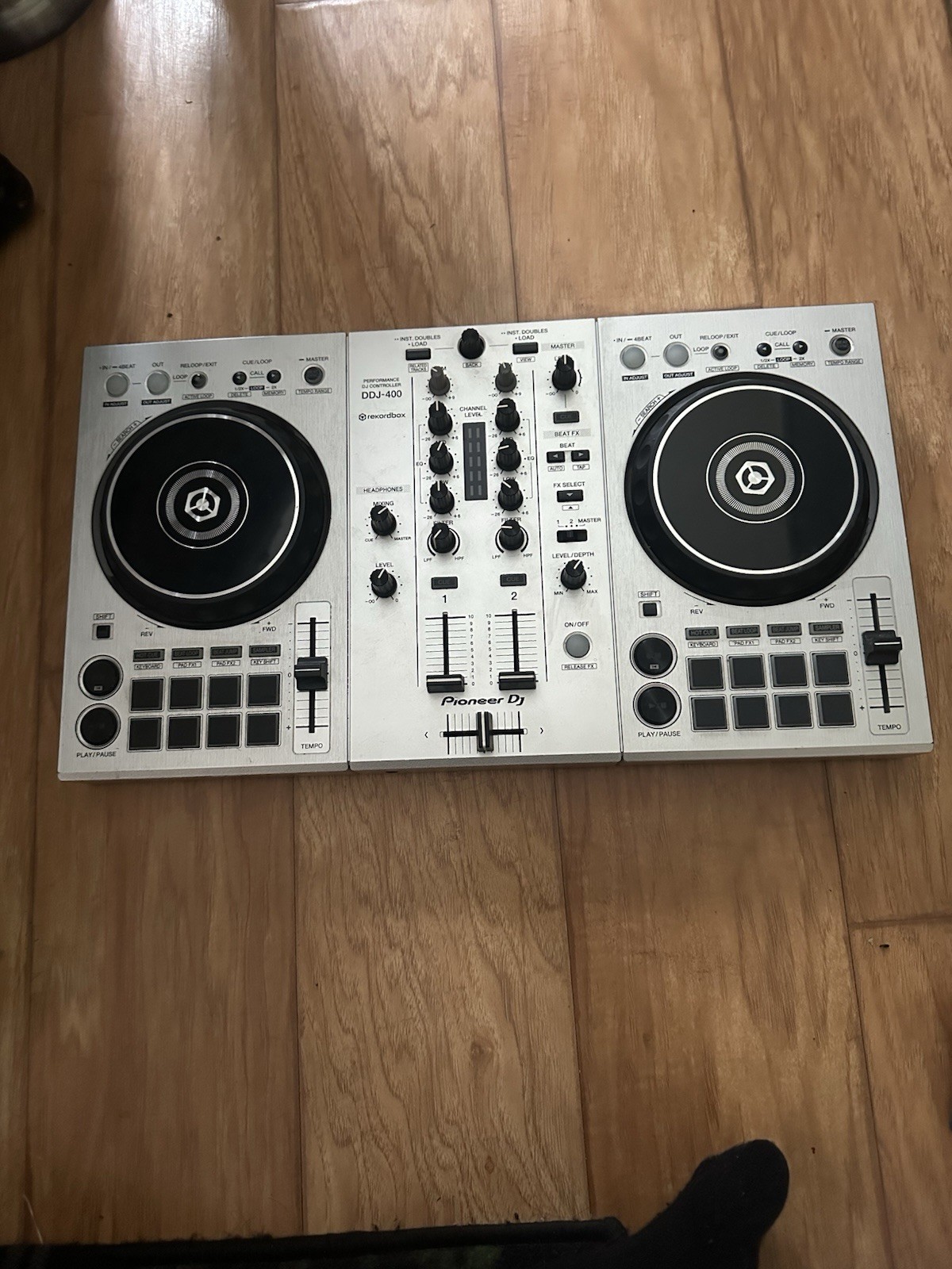 Pioneer DJ DDJ-400-S Silver Double Deck Controller Built-in Mixer Sound Card
