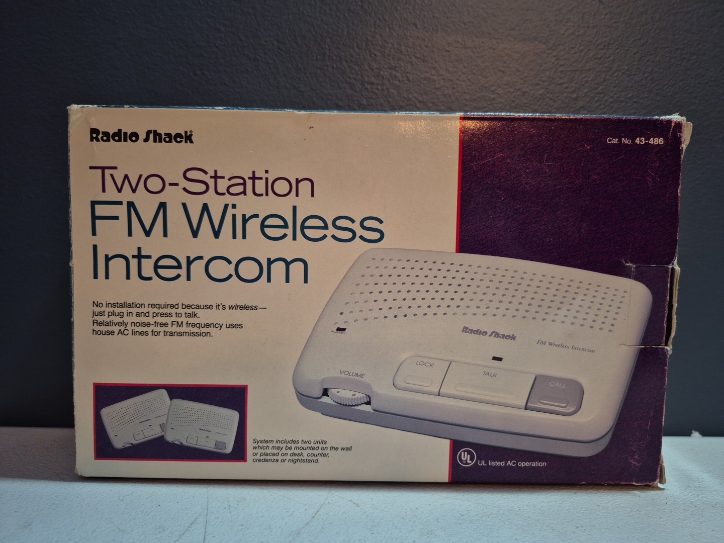 Radio Shack Two-Station FM Wireless Intercom Pair Model 43-486 Tested *READ