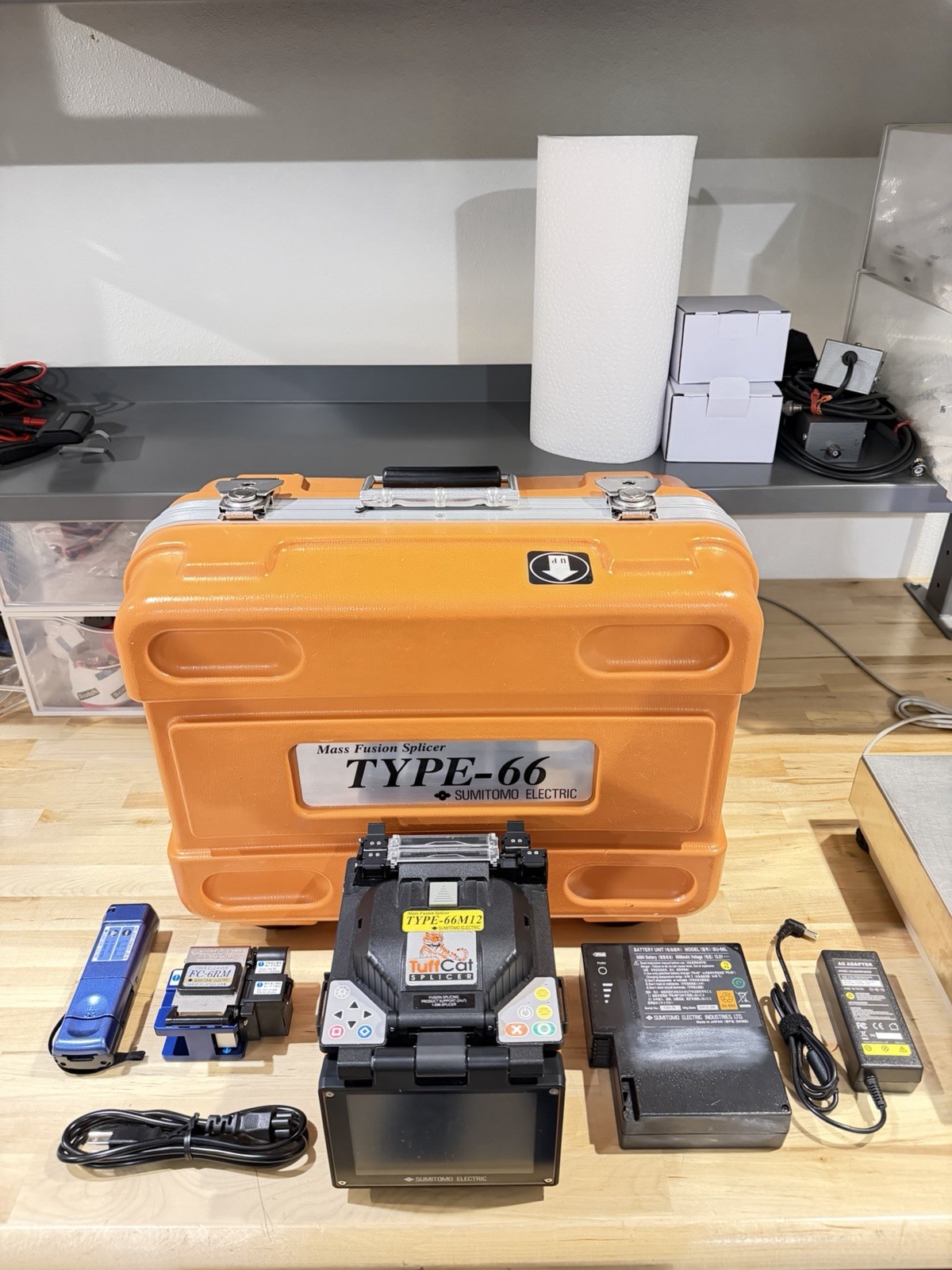 SUMITOMO ELECTRIC TYPE-66 TUFFCAT FUSION SPLICER W/ FC-6RM CLEAVER - SHIPS FREE