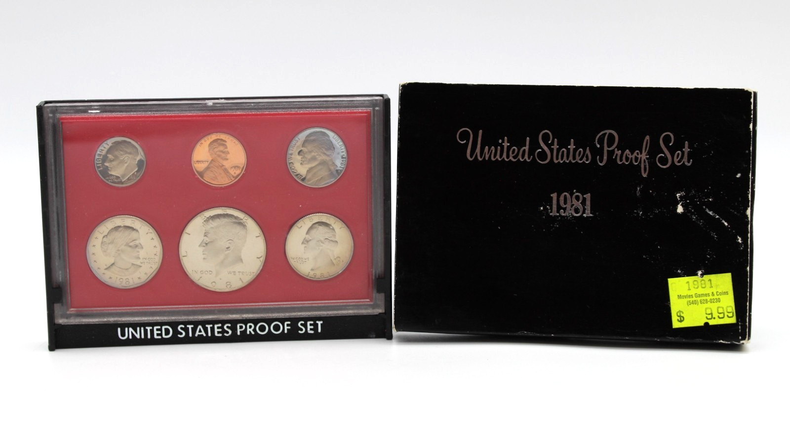 1981 United States Proof Set OGP Susan B. Anthony Dollar Original Box Case