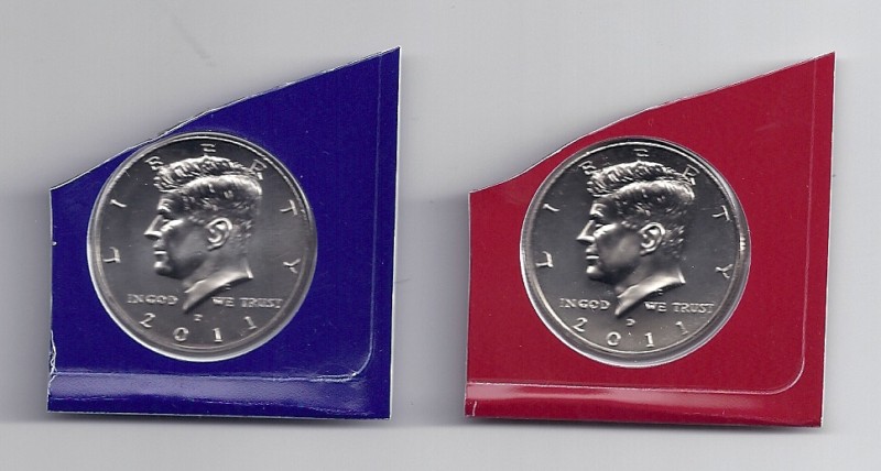 2011-P & D BU HALF DOLLARS MINT SEALED