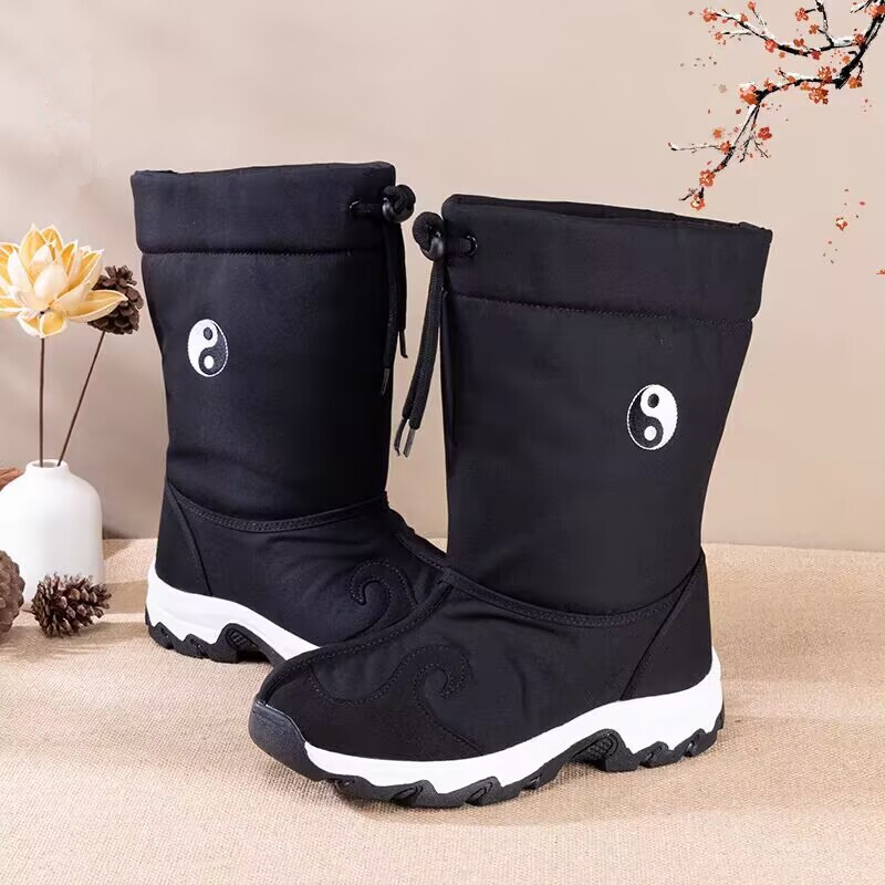 High quality Wudang Taoist cotton shoes winter plus velvet warm snow boots