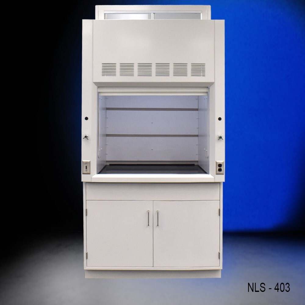 4' Laboratory Bench Fume Hood w/ Dual Sash / General Storage / E1-018-2