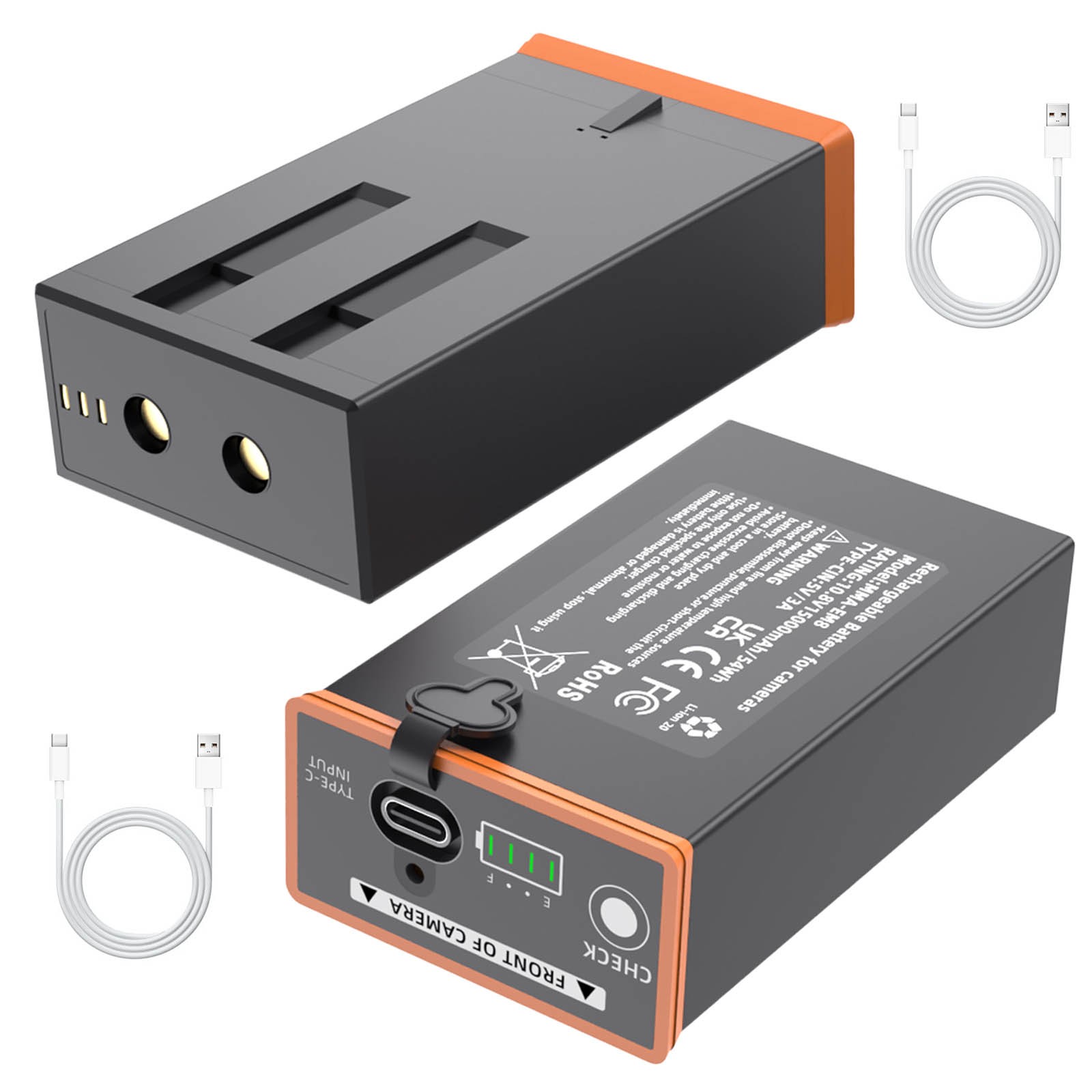 2 Packs MMA-EM8 5000Ah Moultrie Power Mag Battery For Edge Cellular Trai Camera
