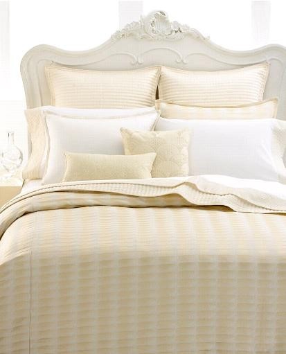 Hotel Collection "Mirage" Set of 2 Embroidered Pillowcases Off-White w Gold
