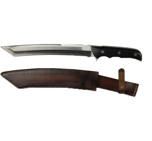 Tanto Knife 29cm Blade Sheath Camping Tactical Bowie Steel Military Pig Outdoor