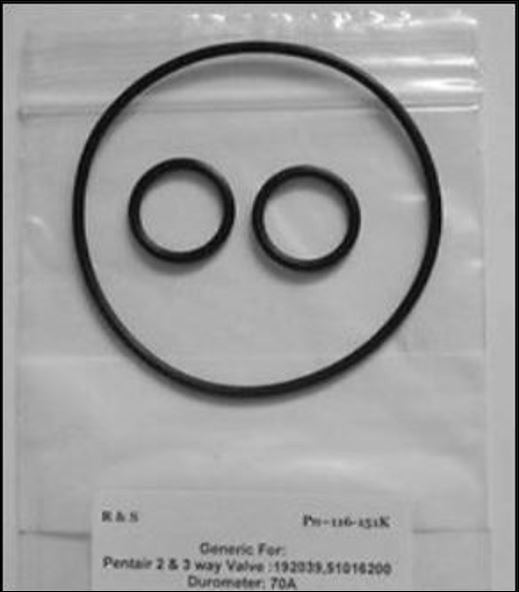 Pentair,PacFab 2 & 3 way valve o-ring kit/51016200,192039/R&S 116-151K/FDA NSF6