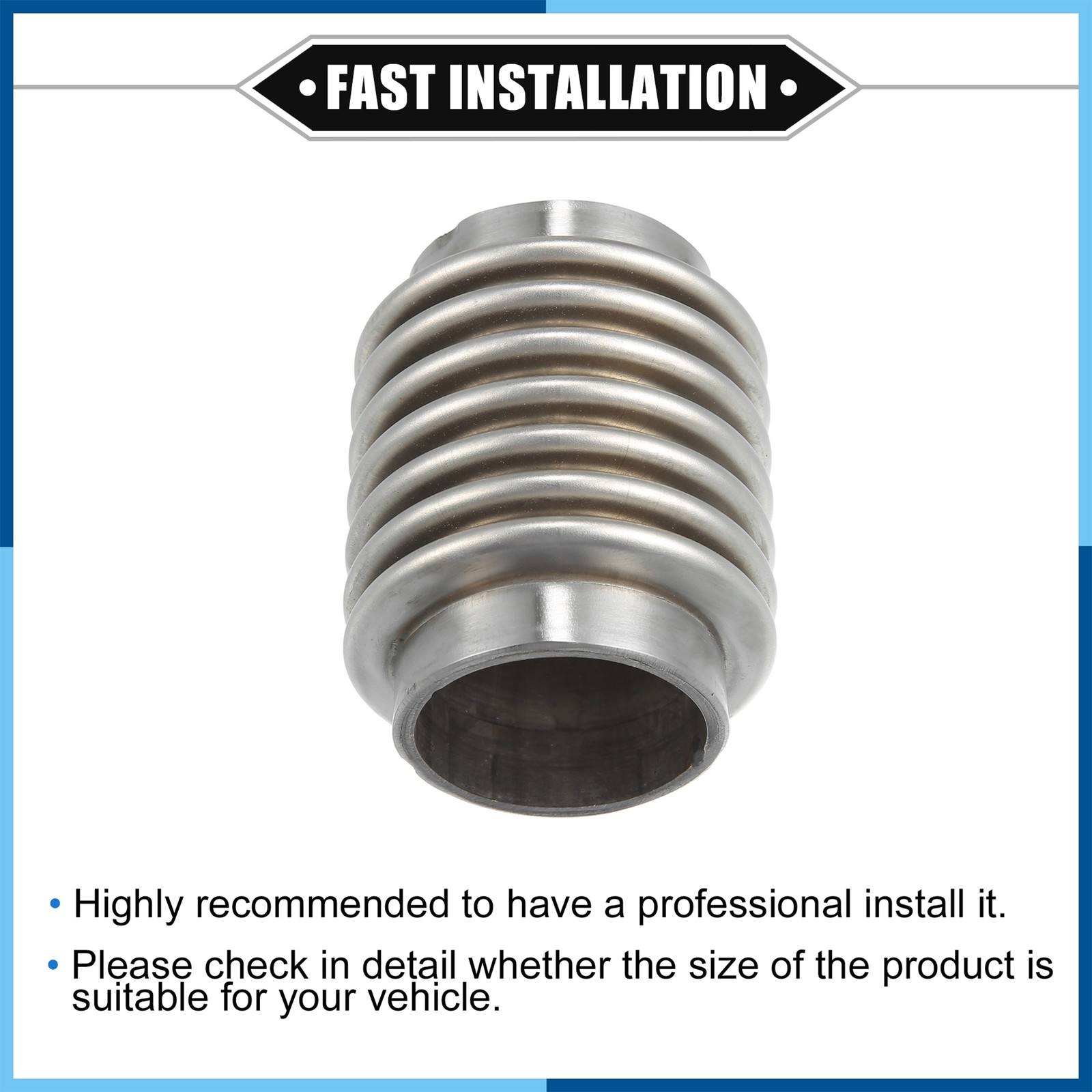 1.5"x2.76" Universal fit for auto Exhaust Flexible Pipe Bellows