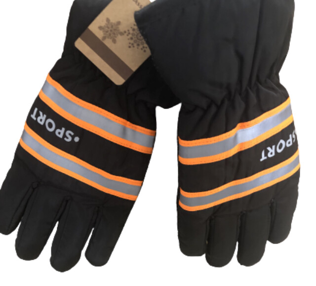 Wholesale lot of 12 pairs men's ski gloves Reflective safety gloves