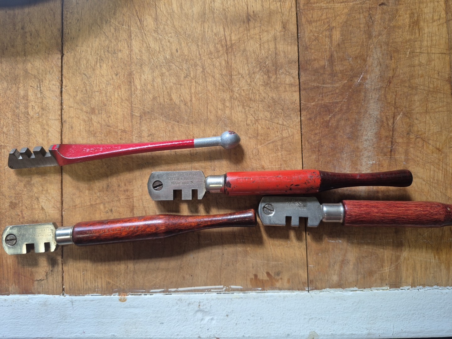 4 Vintage Fletcher No 29 Red Devil Miller Falls Goodell Glass Cutters