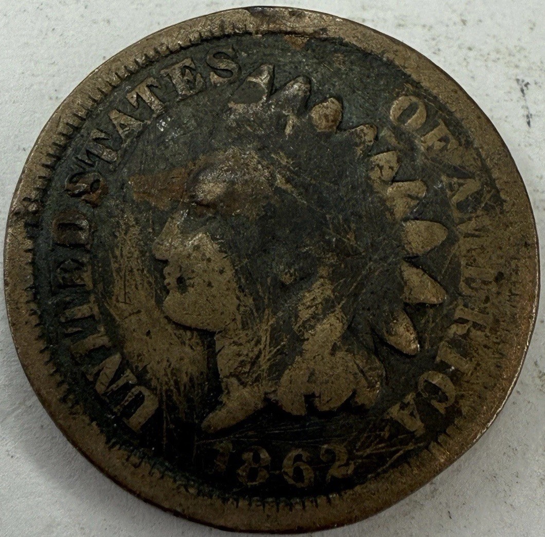 1862 Indian Head Cents Exact Coin Imaged #IND1453