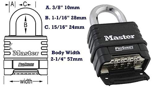 Master Lock Masterlock 1178D Combination Padlock Die Cast Body 3 Pack