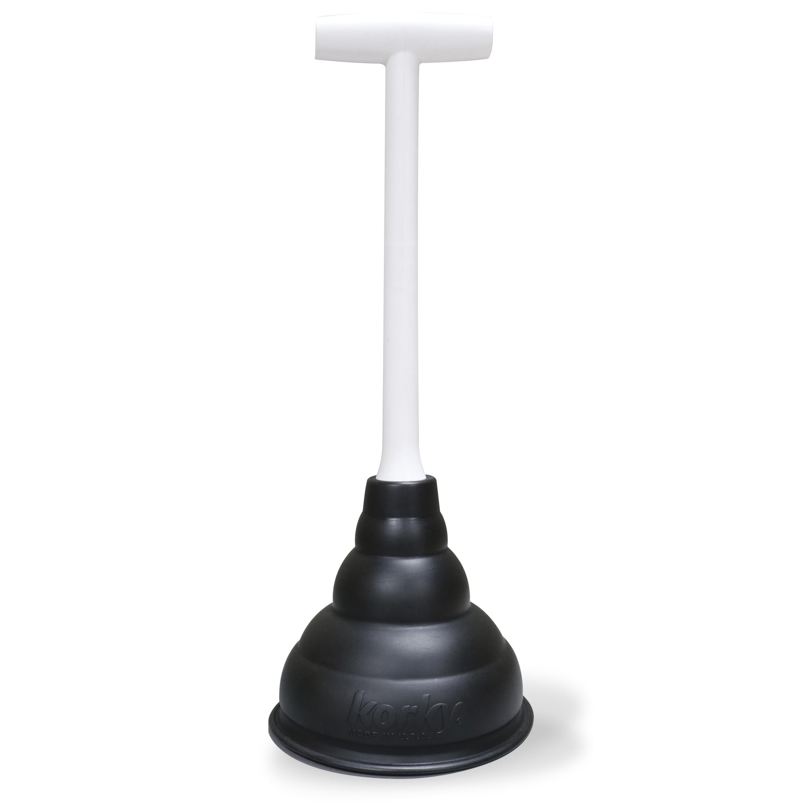 Korky Beehive Mini Sink and Drain Plunger - Works for No Size, Black