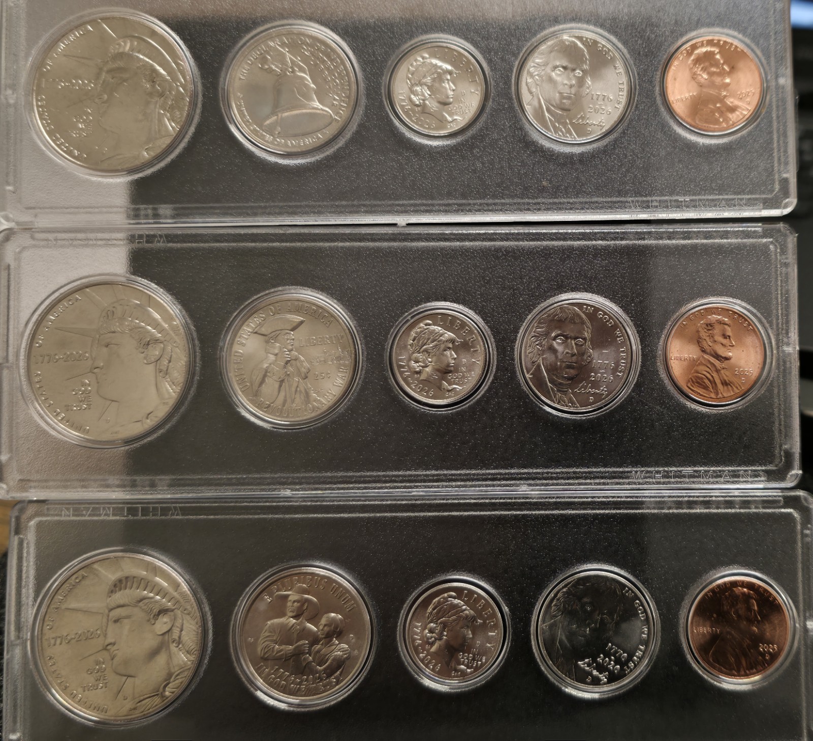 United States Mint 2026 Uncirculated Coin Set 1776-2026 Semiquincentennial 3 pc