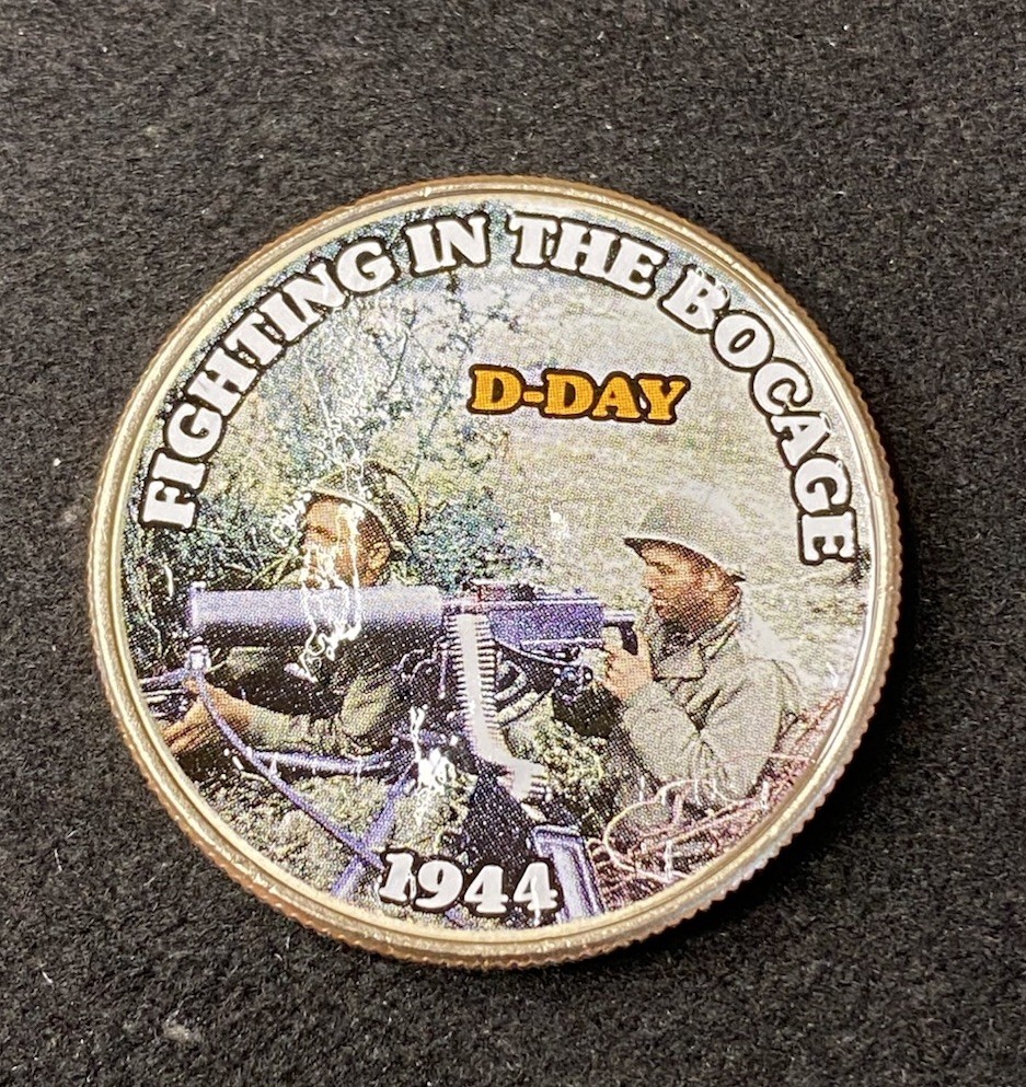 Colorized Kennedy Half Dollar D-Day Fighting In The Bocage Free Shipping