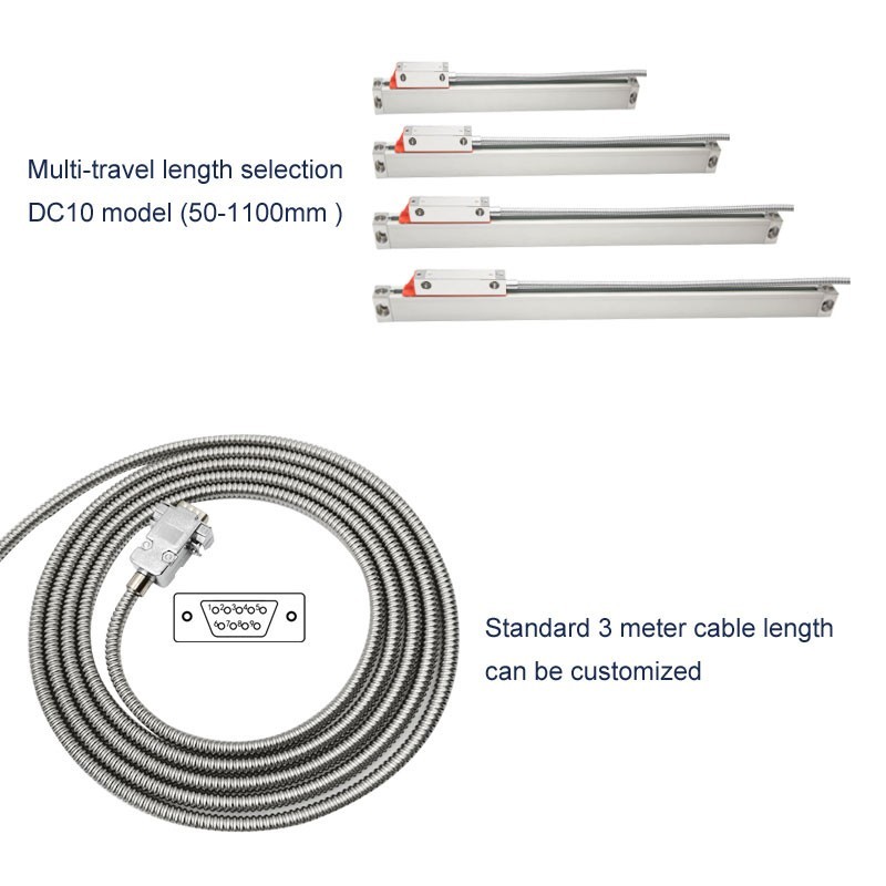 DC10 Digital Optical Linear Scale Ruler 0.005mm Linear Encoder 50-1100mm