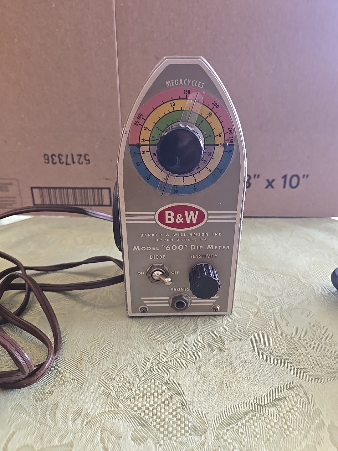 Vintage B&W Barker & Williamson DIP METER Model 600
