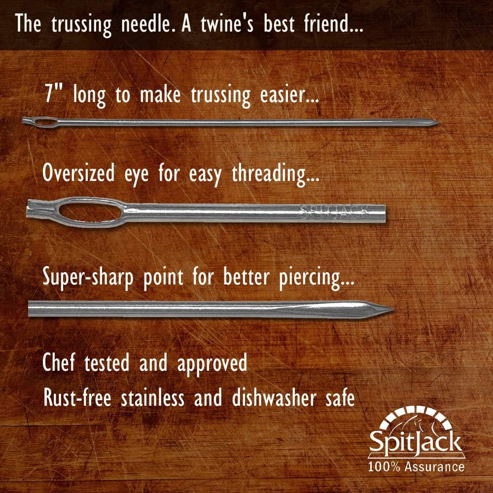 Meat Trussing Needle and Butchers Cooking Twine Kit for Sewing up Whole Hog, Pig