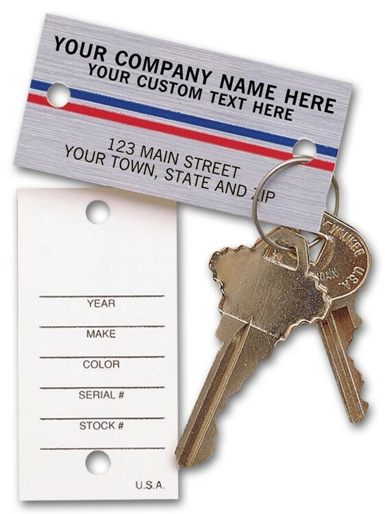 250 Custom Automotive Vehicle New Car Repair Key Tags - NEBS Deluxe # 1158