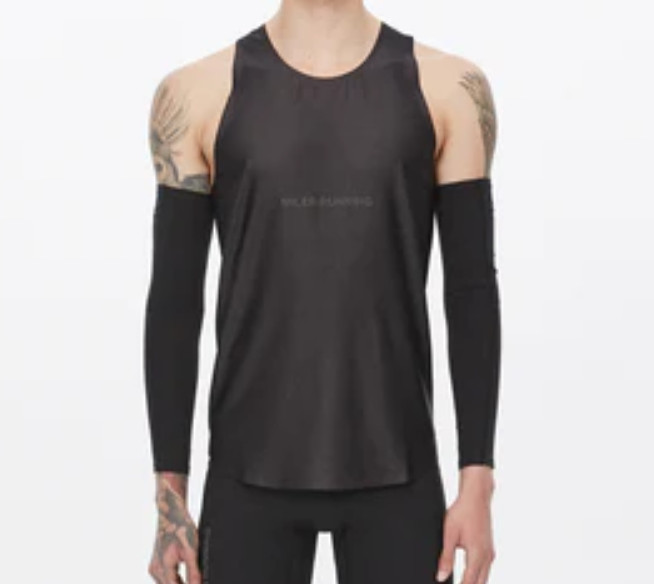 Miler Running Base Running Arm Sleeves, Black, Pair, L/XL RRP $51 (USD $35)