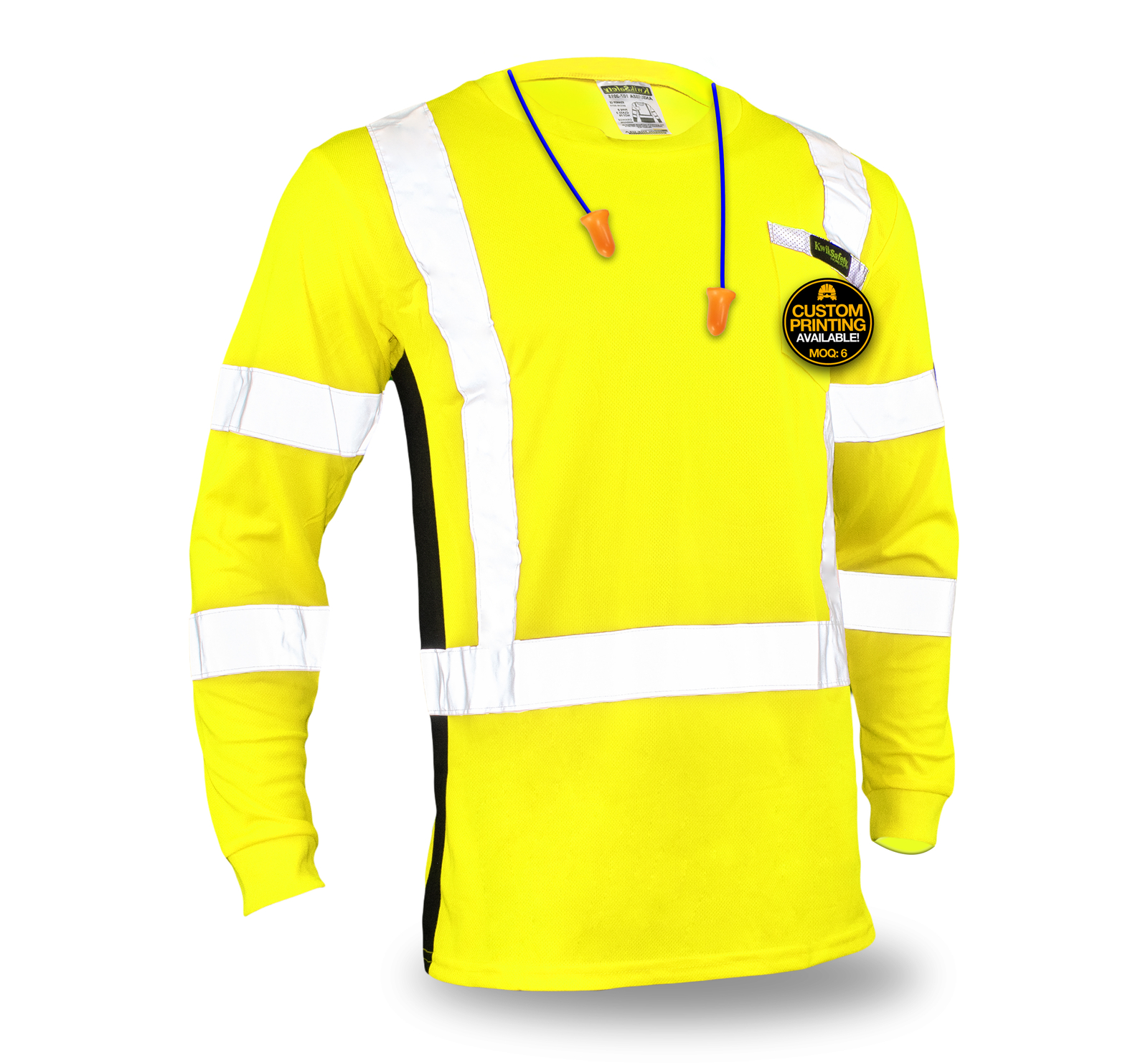 KwikSafety OPERATOR Hi Vis Reflective ANSI PPE Class 3 Long Sleeve Safety Shirt