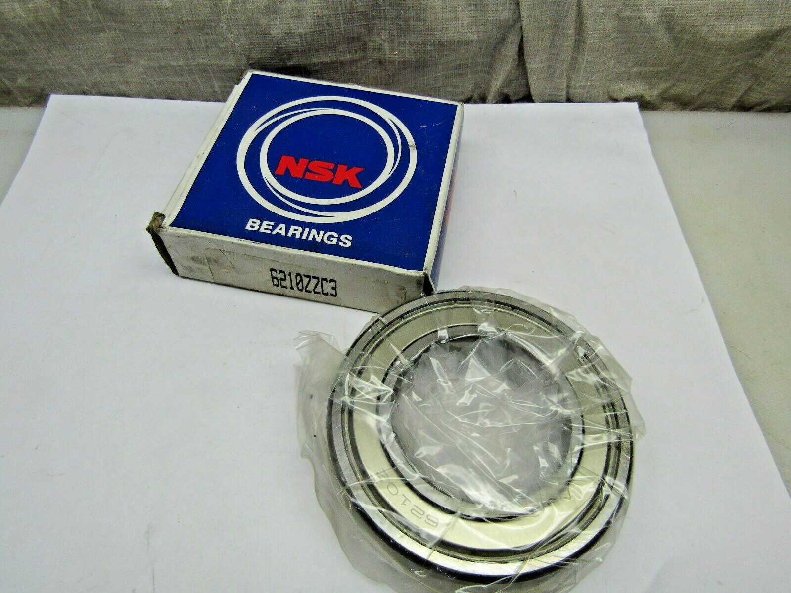 NSK USA 6210-ZZ C3 50mm X 90mm X 20mm Metal Shielded Bearing