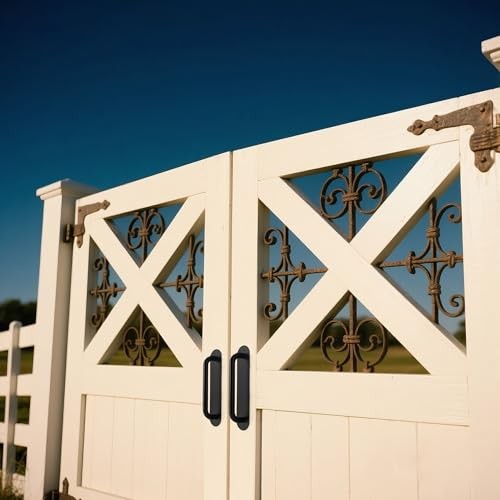 2 Pack 11" Black Large Barn Door Handles, Gate Door Pull Matte Black 2 Pack