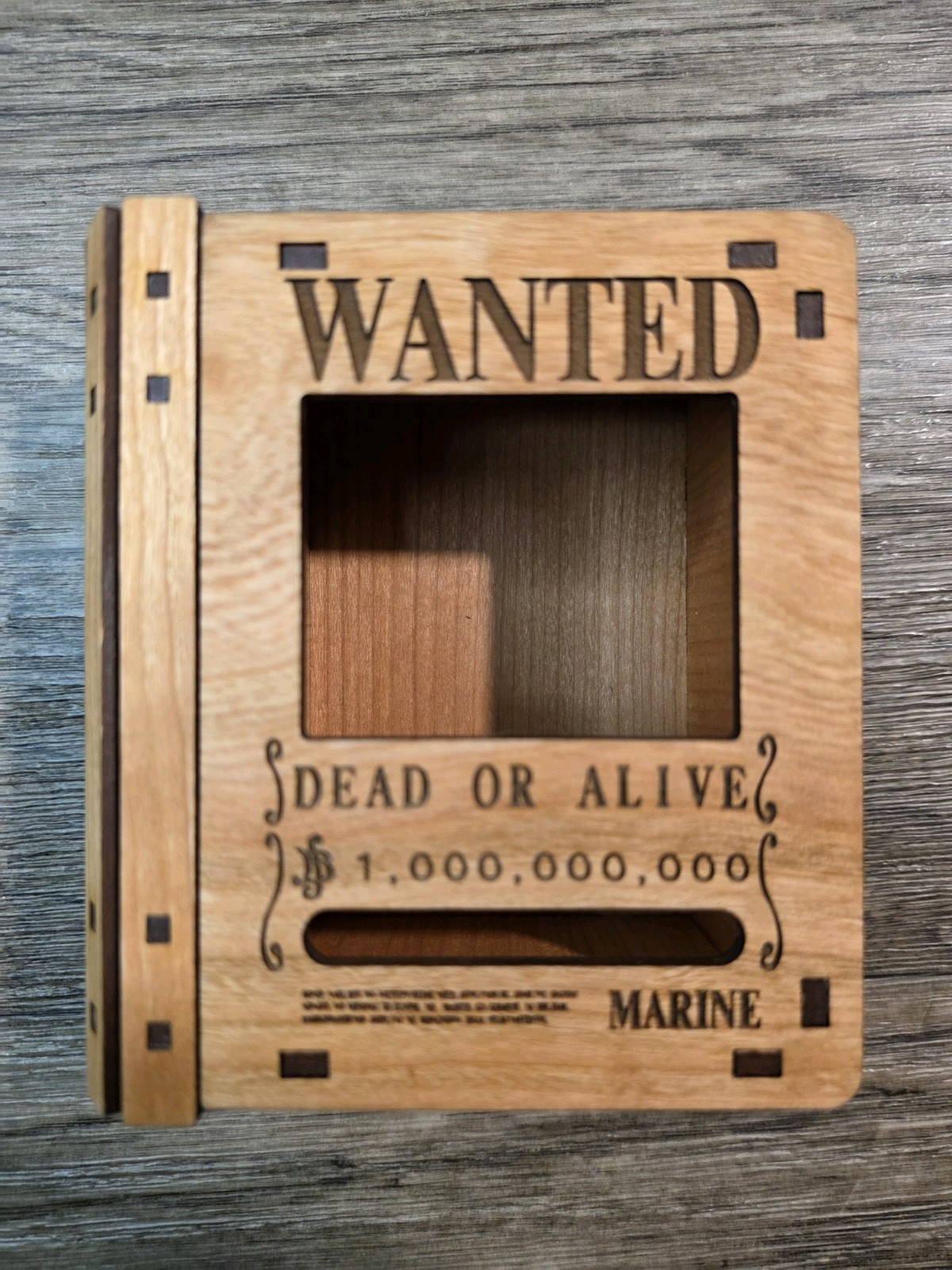 Wooden "Wanted" Deck Box - Fits 61 sleeved card