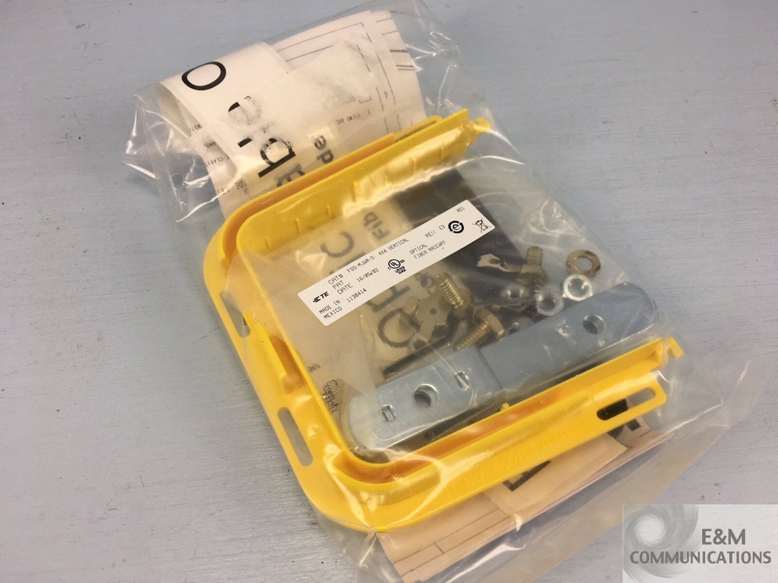 NEW FGS-MJWR-D ADC TE COMMSCOPE FIBERGUIDE 4" H X 4" W DUCT JUNCTION KIT YELLOW