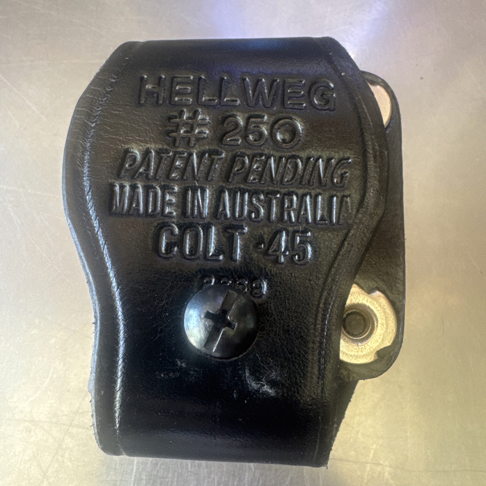 Hellweg #250 Colt .45 Holster Black Leather