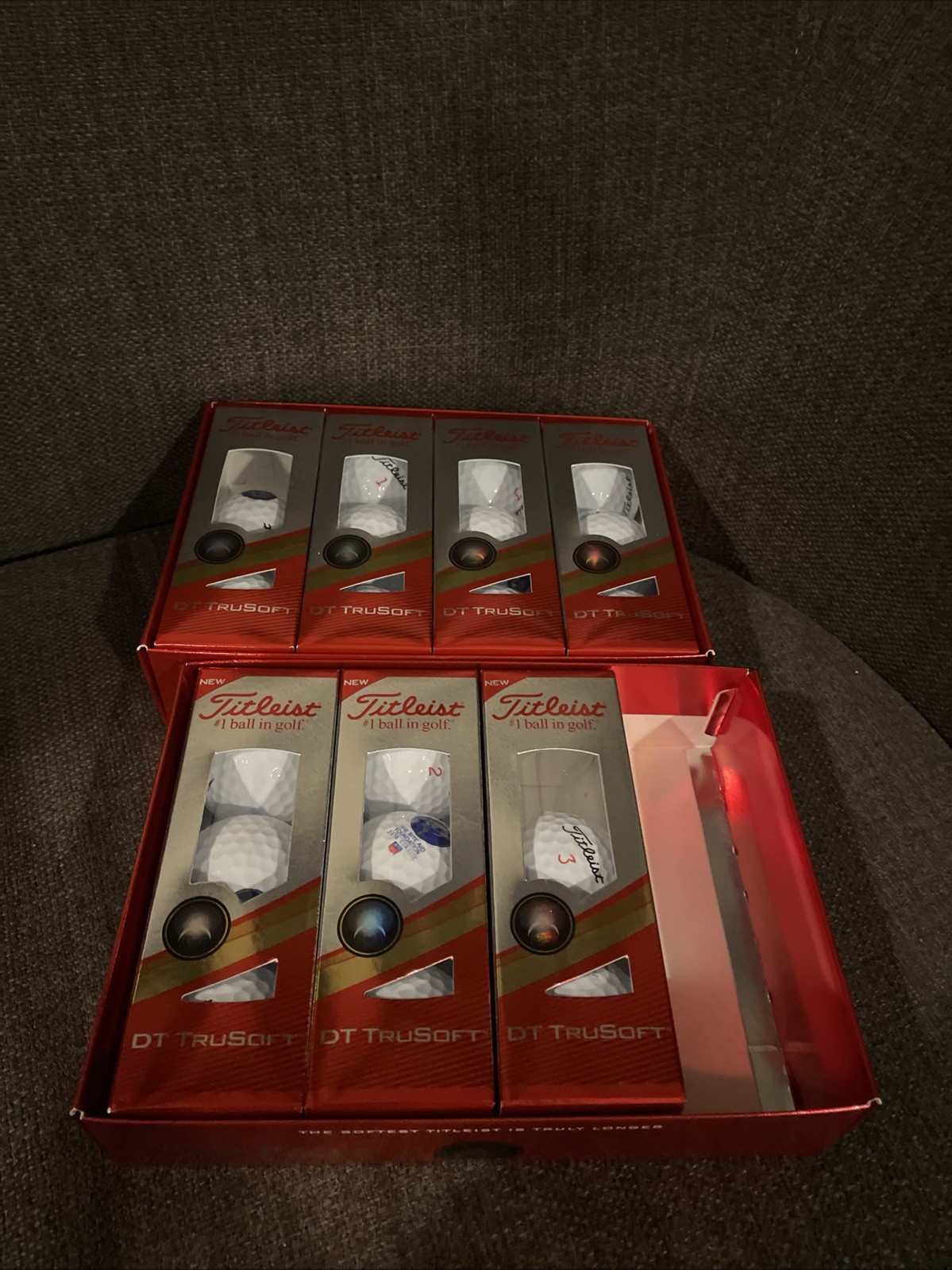 Titleist DT TruSoft Golf Balls Packs Power Brace Corporation 19 Balls New