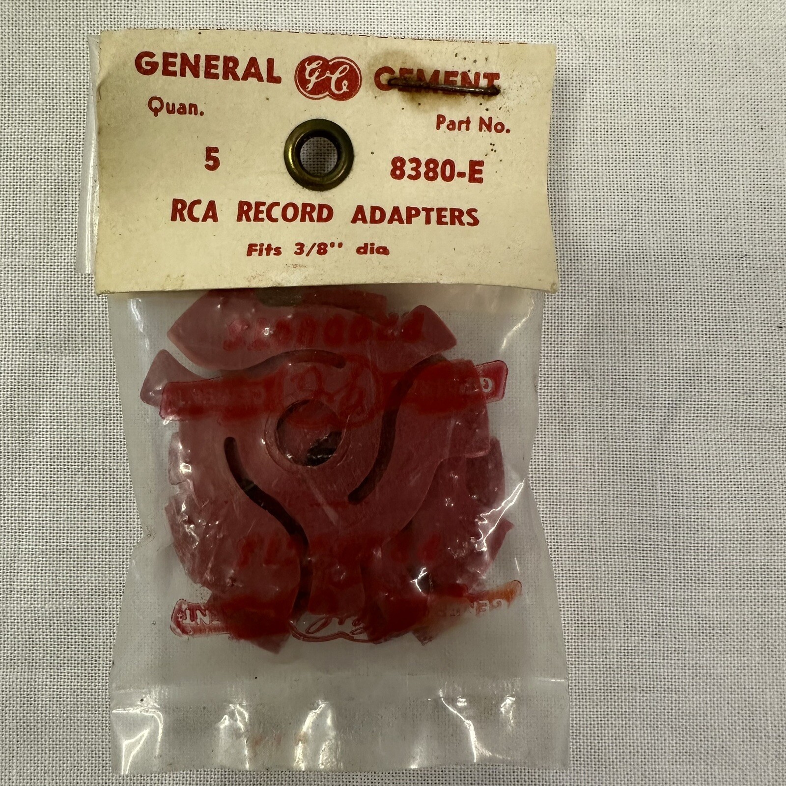General Cement RCA Record Adapters No. 8380-E Fit Regular Shafts