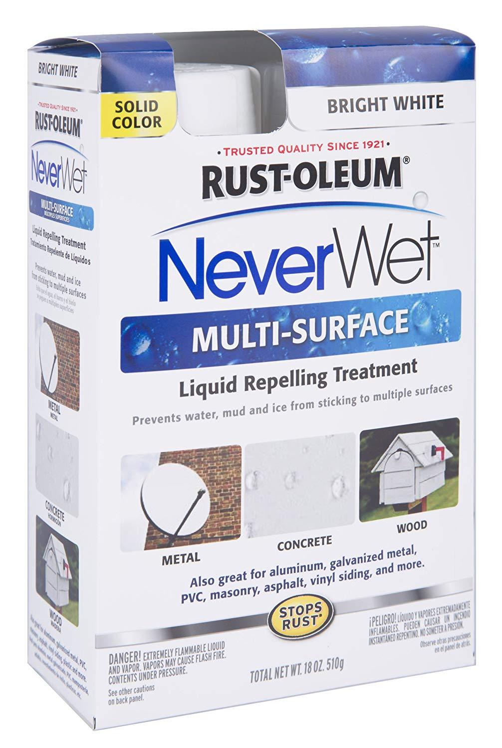 RUSTOLEUM NEVER WET MULTI-SURFACE KIT 2- 9 oz Cans/ 18 oz CLEAR/GRAY/WHITE