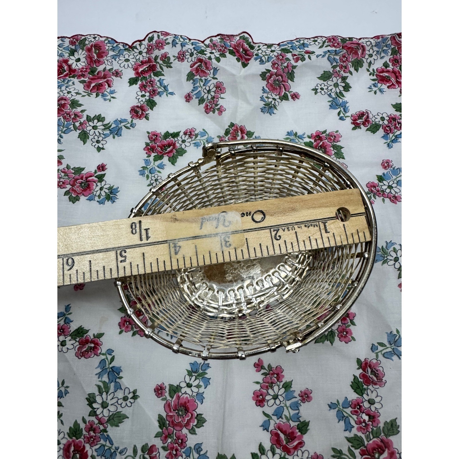 Vintage 2 Silver Plated Small Woven Wire Baskets AMC New York Easter Decor