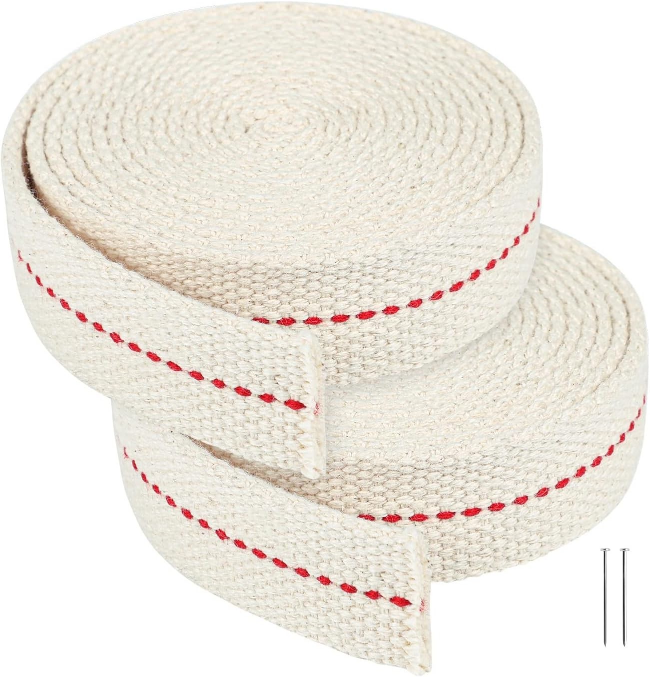 13 Feet/ 2 Rolls Cotton Oil Lamp Wick, 7/8 Inch Replacement 7/8"-13 feet