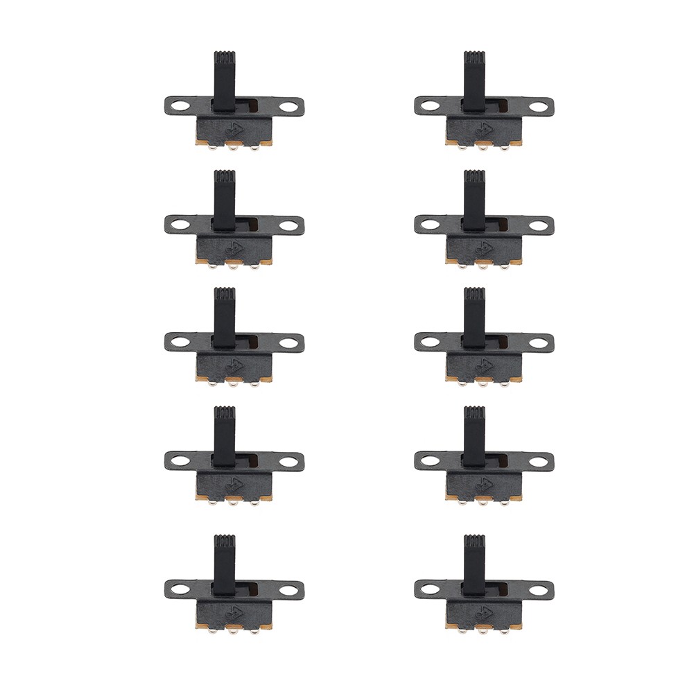 10Pcs 2 Position On/Off SPDT 3 Terminal PCB Panel Mini Vertical Slide Switch
