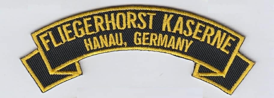 Fliegerhorst Kaserne, Hanau Germany 4" embroidered rocker tab patch